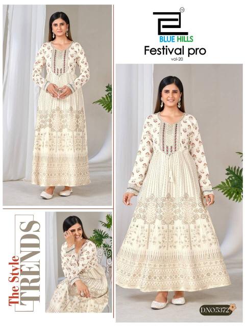 Blue hills festival pro vol.20 anarkali gown wholesalebox kurtis wholesaler in bangalore